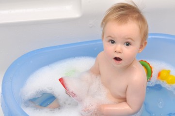 baby in bath