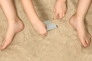 Little Hands and Feet in Sand