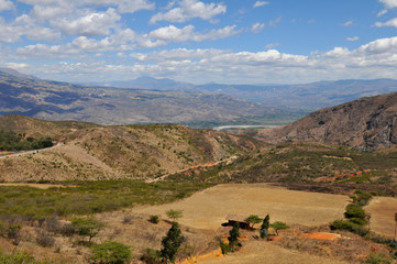 Fototapeta na wymiar mountain range in the andes of peru