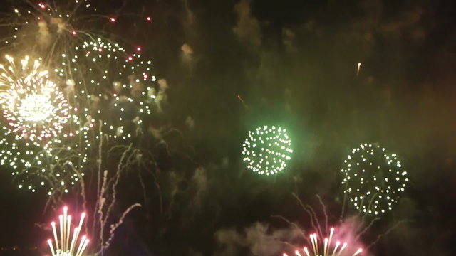 great fireworks at night /celebrating annivarsary
