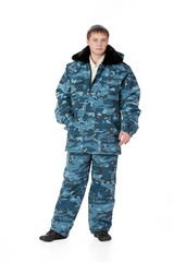 Fototapeta premium Young Man In Working Clothes