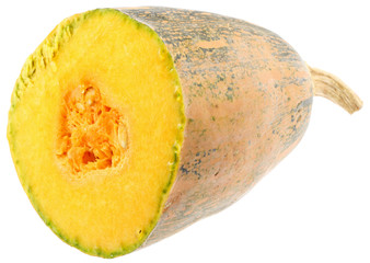 morceau citrouille fond blanc