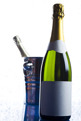 Champagne, alcohol, bottle