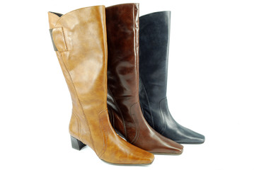 woman tall leather boots