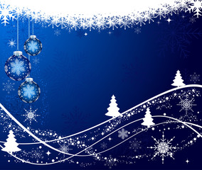 Blue Christmas background vector