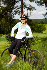 Obraz premium cycling woman