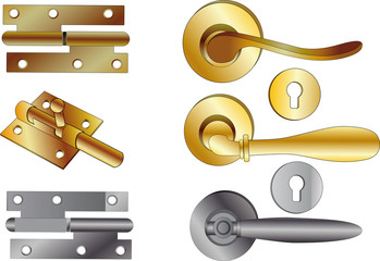 door handles of a veil and latch