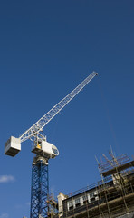 Crane on building site