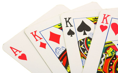 brelan rois fond blanc