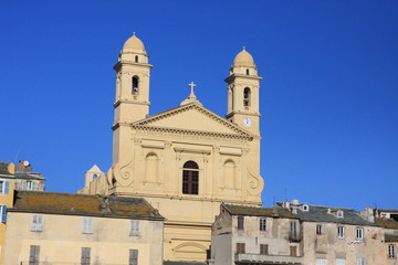 Fototapeta na wymiar wieża kościoła Saint Jean Bastia