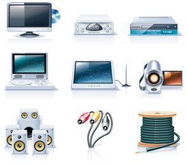 Vector household appliances icons. Part 7