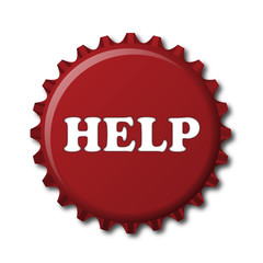 Chapa de botella con texto 