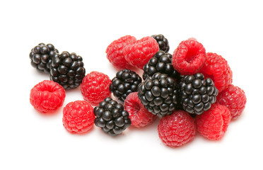 blackberry and raspberry