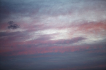 Fototapeta na wymiar twilight dawn sky with clouds nature