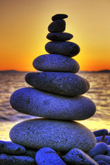 Zen Stones nearby the sea (Meditation)