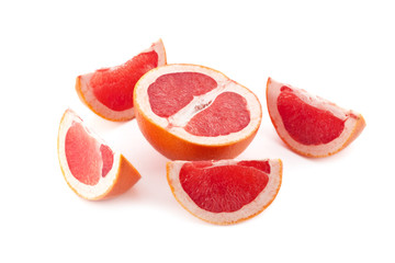 Grapefruit isolated on white