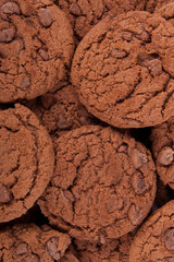 chocolate chip cookies background vertical