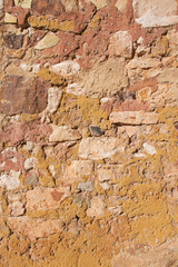 Red Ochre Stone Wall Background