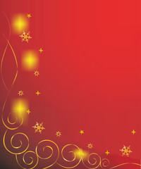 Fototapeta na wymiar red and gold christmas background