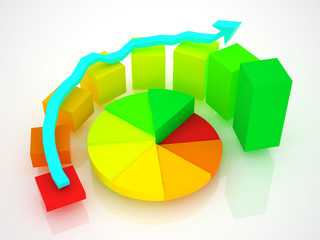 Obraz premium busness graph