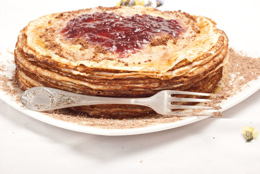 Pancake with jam