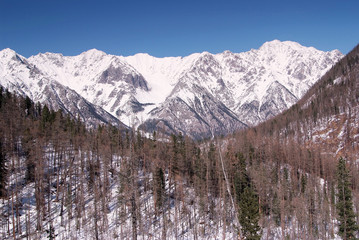 Eastern Sayan mountains. Altai.