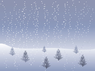 snowy christmas landscape