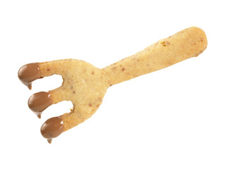 Plätzchen mit Schokoladensauce