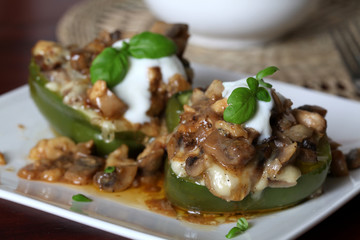 Baked stuffed peppers