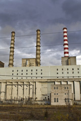 Charcoal electric power plant at north Greece near Kozani city