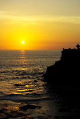Coucher de soleil sur l'île de Bali