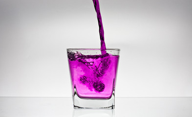 Water splash in a glass