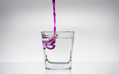 Water splash in a glass