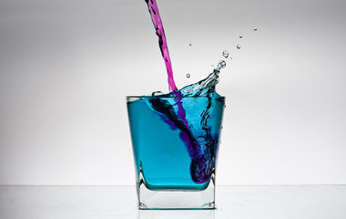 Water splash in a glass