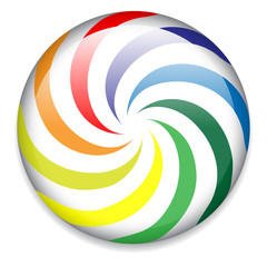Colorful peppermint candy button