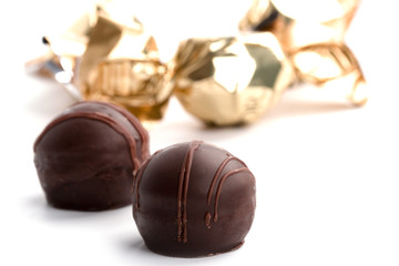 two chocolate candies