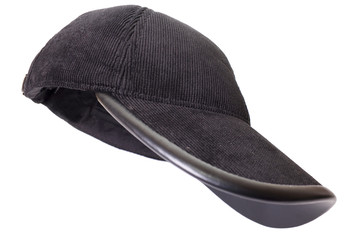 Black velveteen sports cap
