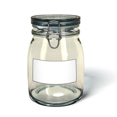 Einweckglas mit Etikett