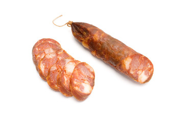 One Smoked pork sausage, portuguese chouriço