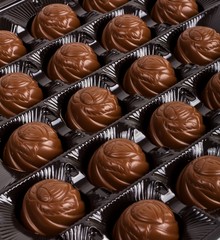 Chocolate in a box - a sweet background