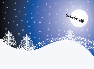 Obraz na płótnie Canvas Christmas blue card, vector