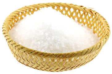 panier gros sel fond blanc