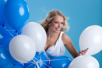 Young Woman With Balloons