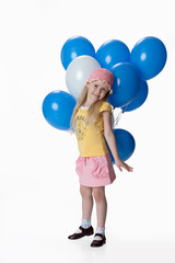 Little Girl With Balloons