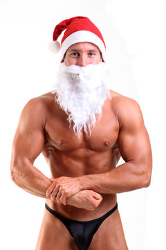 Bodybuilder Santa Claus