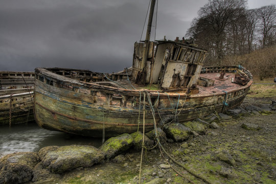 Old Decrepit Fishing Boats