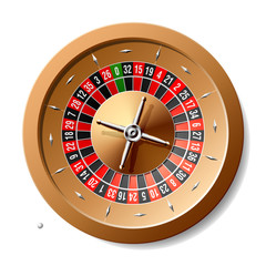 Roulette wheel. Vector illustration.