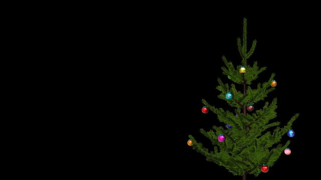 Animated Christmas tree with alpha HD