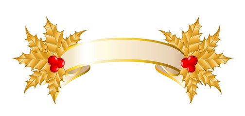 ribbon is decorated for christmastides