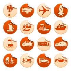 Fototapeta premium Transportation progress stickers